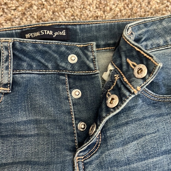 Girls Stretchy Jeans with Rhinestones- size 10 EUC - Picture 2 of 4